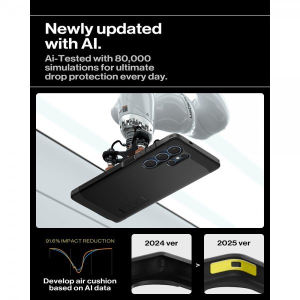 Spigen Samsung Galaxy S25 Ultra Kuori Tough Armor MagFit Musta