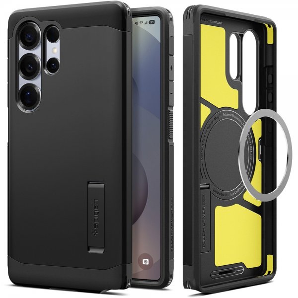 Spigen Samsung Galaxy S25 Ultra Kuori Tough Armor MagFit Musta