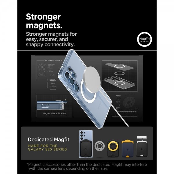 Spigen Samsung Galaxy S25 Ultra Kuori Ultra Hybrid MagFit Clear White