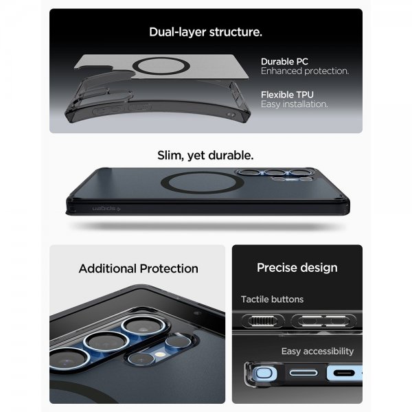Spigen Samsung Galaxy S25 Ultra Kuori Ultra Hybrid MagFit Frost Black