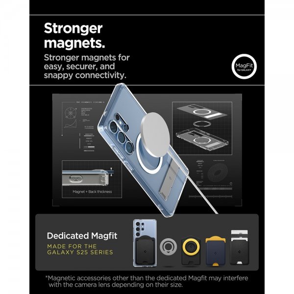 Spigen Samsung Galaxy S25 Ultra Kuori Ultra Hybrid S MagFit Clear White