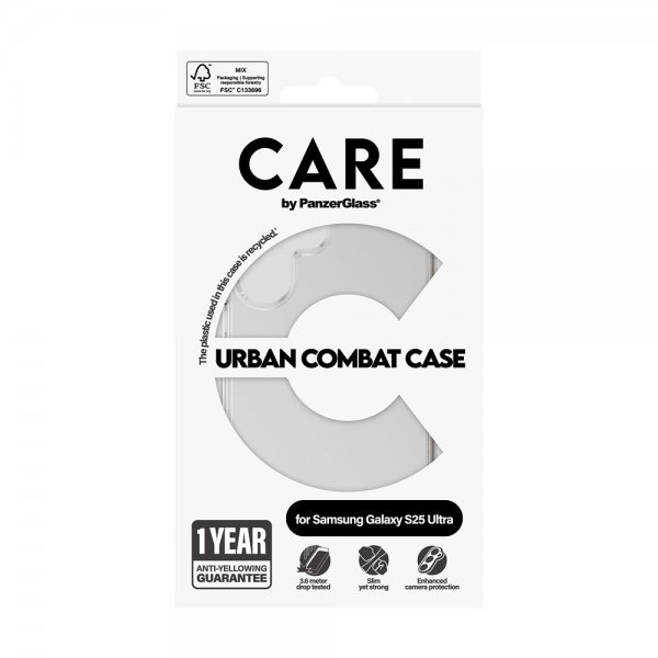 CARE by PanzerGlass Samsung Galaxy S25 Ultra Urban Combat läpinäkyvä suojakuori