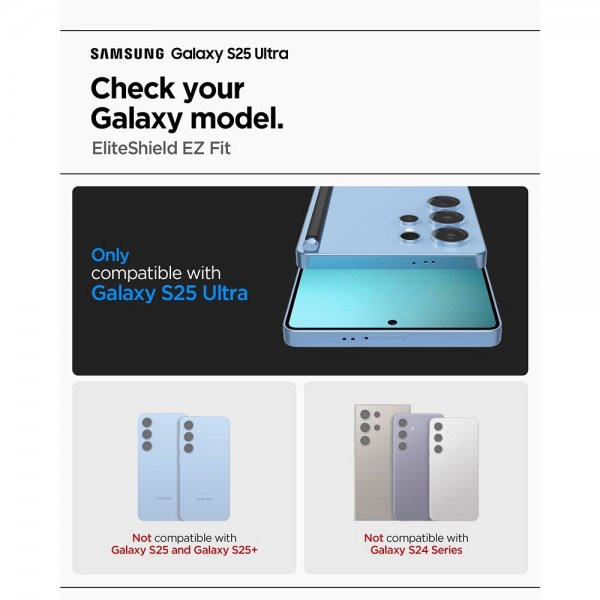 Spigen Samsung Galaxy S25 Ultra EliteShield EZ Fit -näytönsuoja