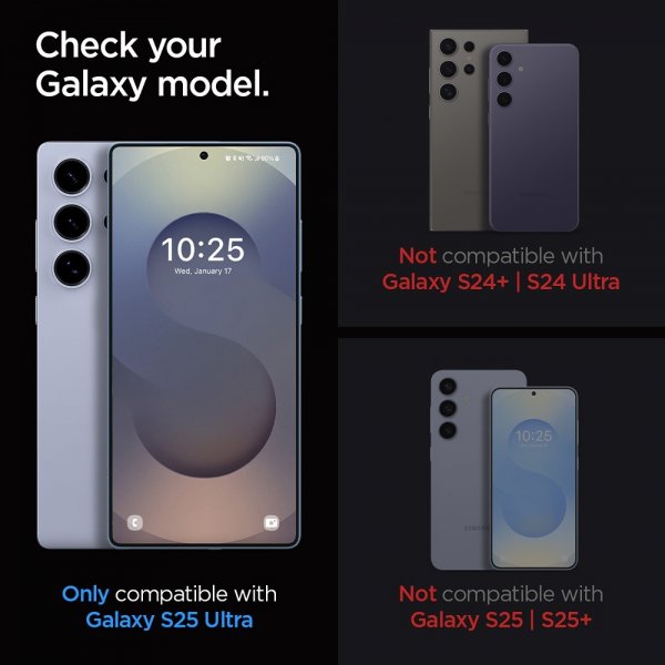 Spigen Samsung Galaxy S25 Ultra Näytönsuoja GLAS.tR EZ Fit Privacy 2-pakkaus