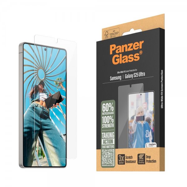 PanzerGlass Samsung Galaxy S25 Ultra Näytönsuoja Ultra-Wide Fit EasyAligner