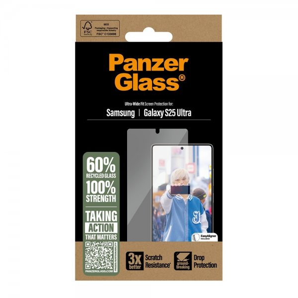 PanzerGlass Samsung Galaxy S25 Ultra Näytönsuoja Ultra-Wide Fit EasyAligner