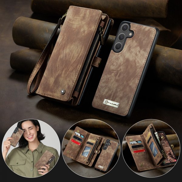CaseMe Samsung Galaxy S26 -kotelo 008 Series, irrotettava kuori, ruskea