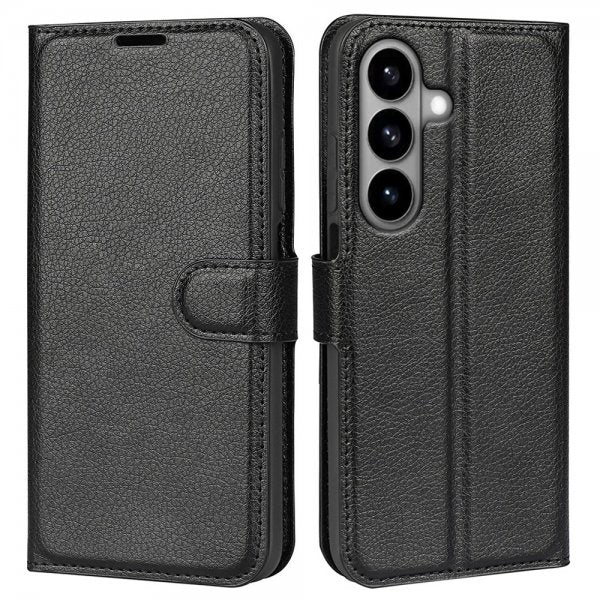 Samsung Galaxy S26 Suojakotelo Litchi Musta