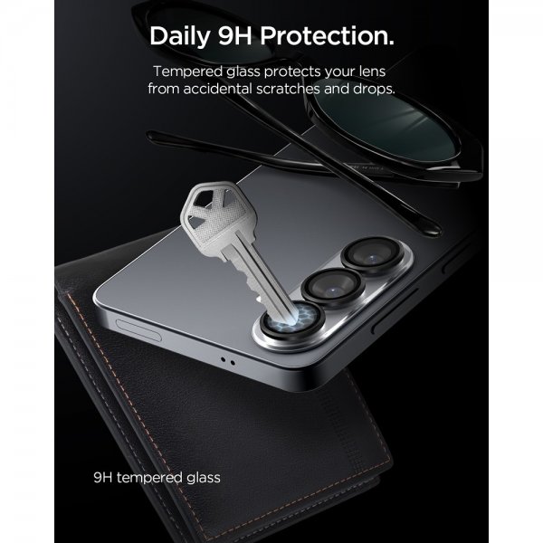 Spigen Samsung Galaxy S26 Kamerasuojus GLAS.tR EZ Fit Optik Pro 2-pakkaus Musta
