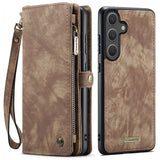 CaseMe Samsung Galaxy S26 Plus -kotelo, 008 Series, irrotettava kuori, ruskea