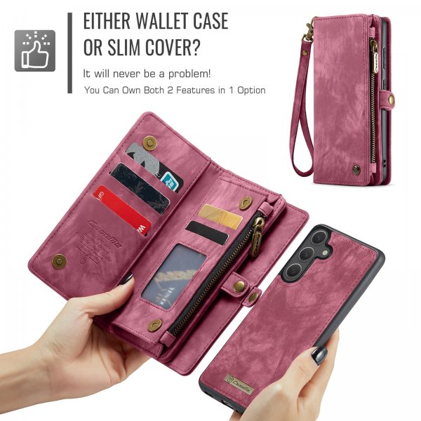 CaseMe Samsung Galaxy S26 Plus -kotelo 008 Series, irrotettava kuori, punainen