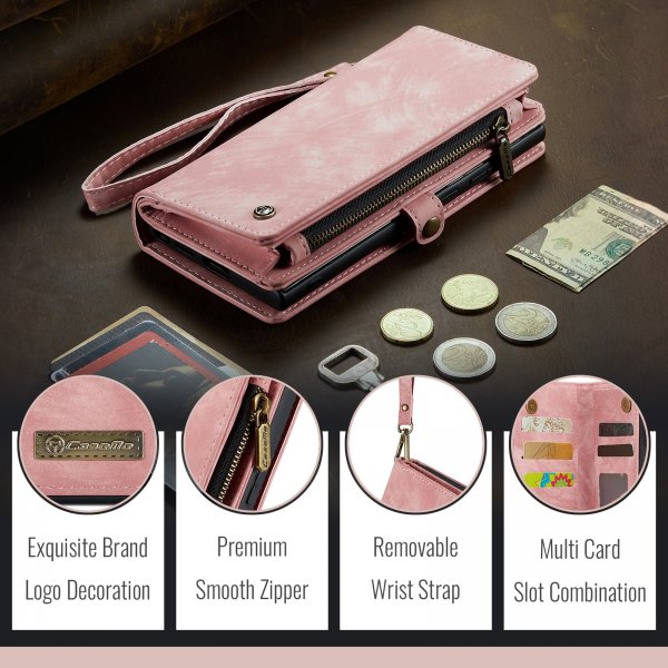 CaseMe Samsung Galaxy S26 Plus -suojakotelo, 008 Series, irrotettava kuori, pinkki