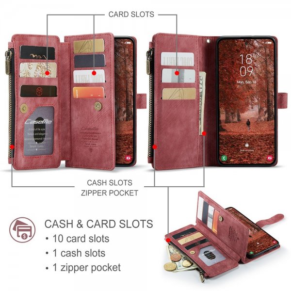 CaseMe Samsung Galaxy S26 Plus -suojakotelo C30-sarja, punainen