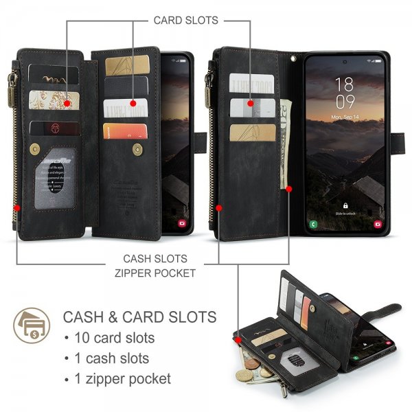 CaseMe Samsung Galaxy S26 Plus -suojakotelo, C30 Series, musta