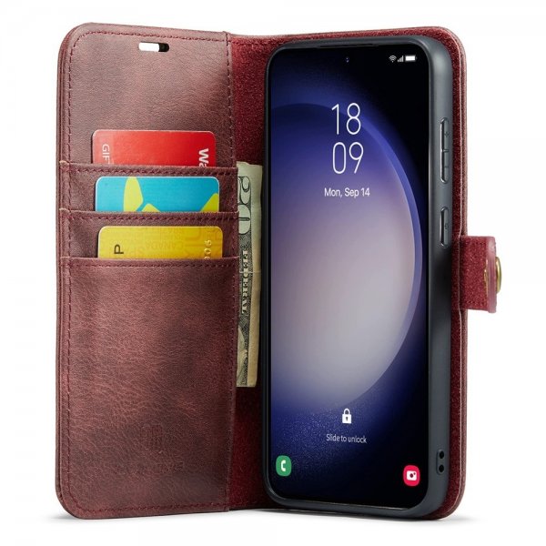 Dg.Ming Samsung Galaxy S26 Plus -kotelo irrotettavalla kuorella, punainen