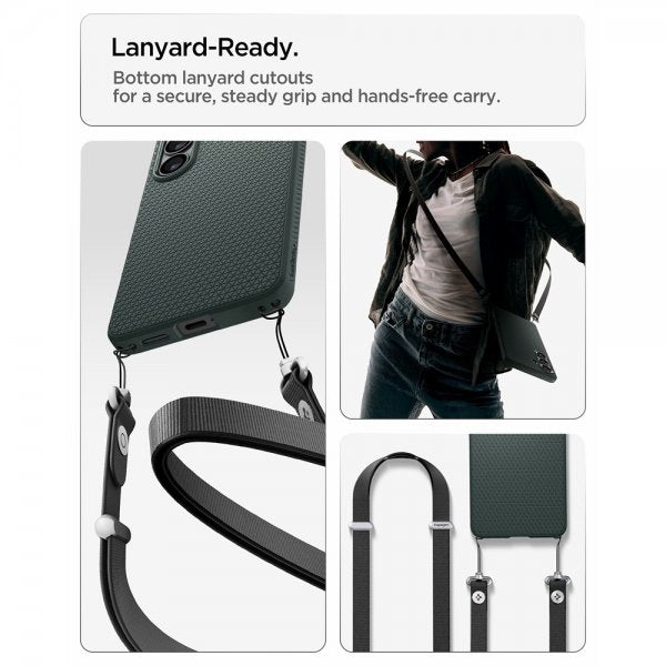 Spigen Samsung Galaxy S26 Plus -kuori Liquid Air MagFit Abyss Green