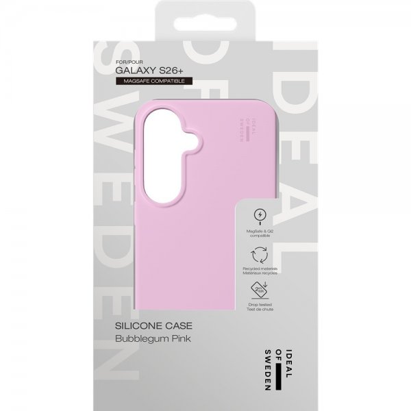 Ideal of Sweden Samsung Galaxy S26 Plus -kuori Silicone Case MagSafe Bubblegum Pink