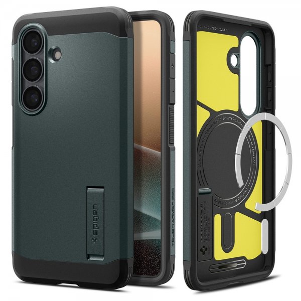 Spigen Samsung Galaxy S26 Plus Suojakuori Tough Armor MagFit Abyss Green