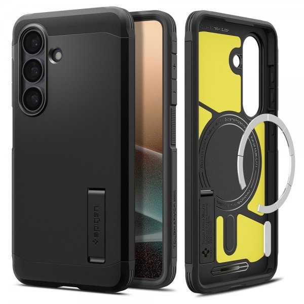 Spigen Samsung Galaxy S26 Plus -suojakuori Tough Armor MagFit, musta