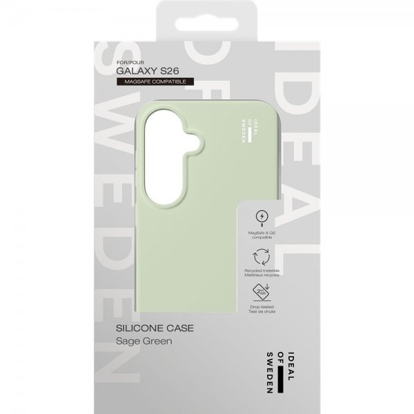 Ideal of Sweden Samsung Galaxy S26 Kuori Silicone Case MagSafe Sage Green
