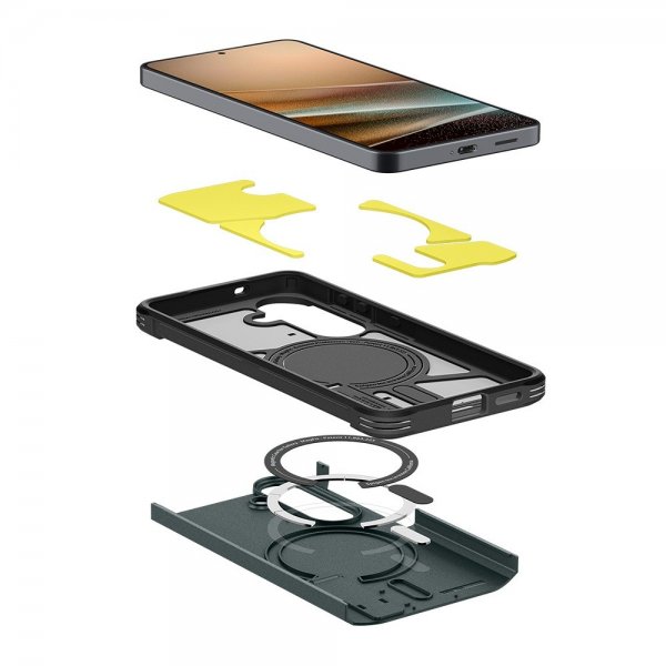Spigen Samsung Galaxy S26 -suojakuori Tough Armor MagFit Abyss Green