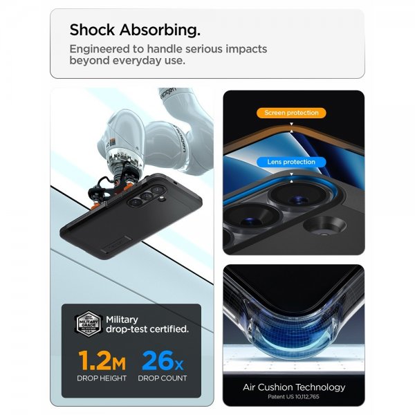 Spigen Samsung Galaxy S26 -suojakuori Tough Armor MagFit, musta