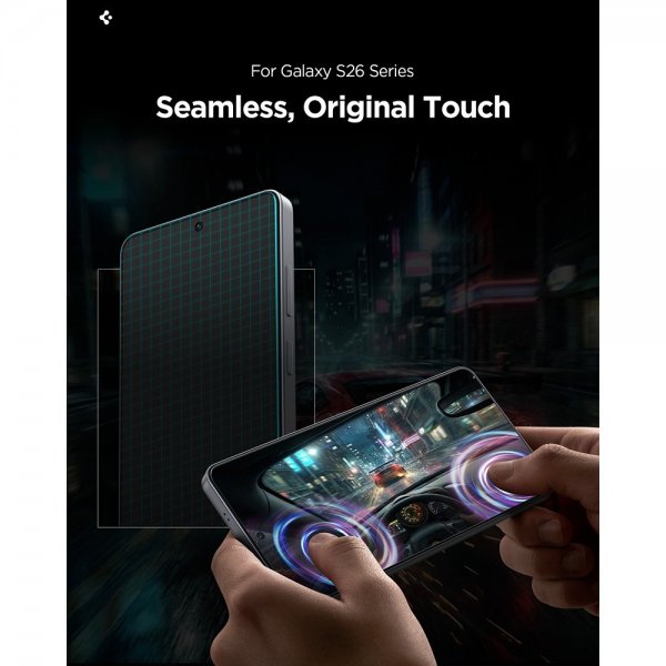 Spigen Samsung Galaxy S26 -näytönsuoja GLAS.tR EZ Fit Pro 2 kpl