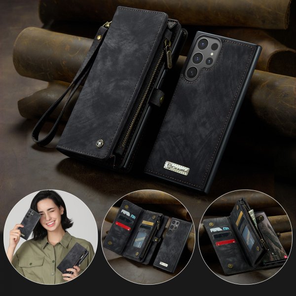 CaseMe Samsung Galaxy S26 Ultra Kotelo 008 Series Irrotettava Kuori Musta