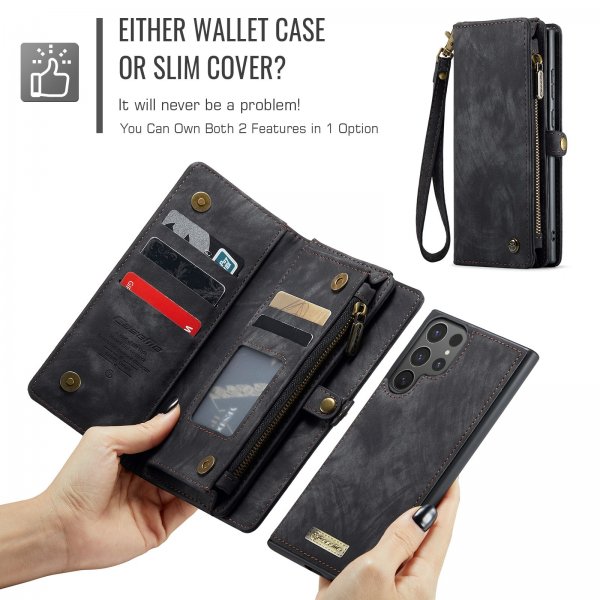 CaseMe Samsung Galaxy S26 Ultra Kotelo 008 Series Irrotettava Kuori Musta