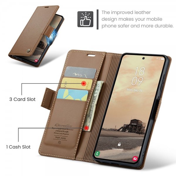CaseMe Samsung Galaxy S26 Ultra Kotelo 023 Series Ruskea