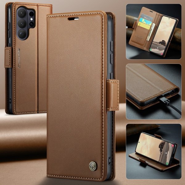 CaseMe Samsung Galaxy S26 Ultra Kotelo 023 Series Ruskea