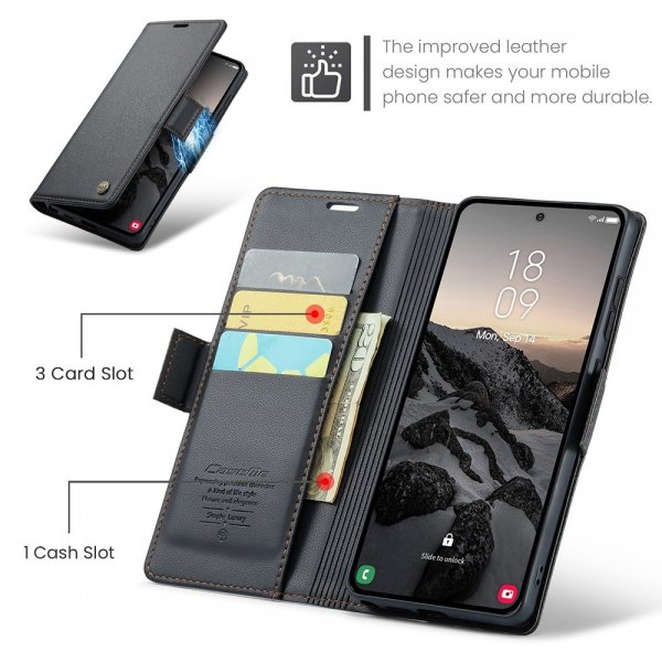 CaseMe Samsung Galaxy S26 Ultra Kotelo 023 Series Musta