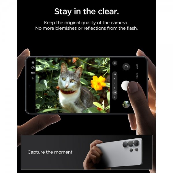 Spigen Samsung Galaxy S26 Ultra Kameran suojaus GLAS.tR EZ Fit Optik Pro 2-pakkaus Musta