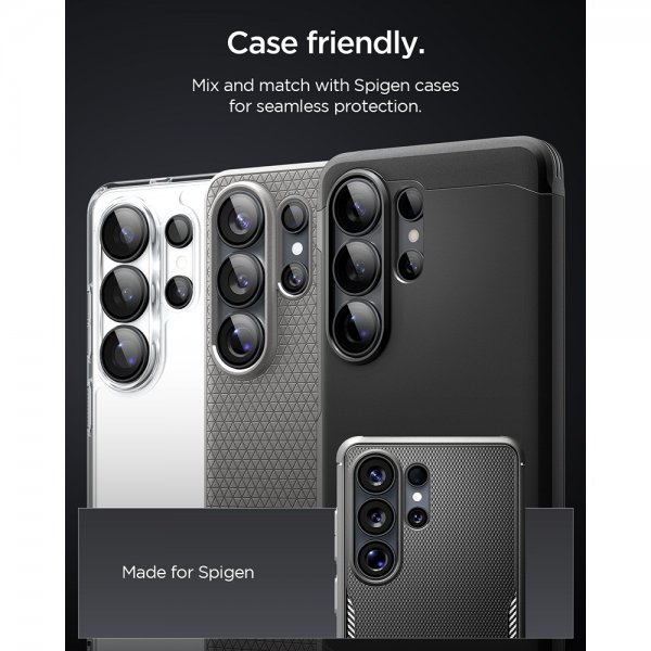 Spigen Samsung Galaxy S26 Ultra Kameran suojaus GLAS.tR EZ Fit Optik Pro 2-pakkaus Musta
