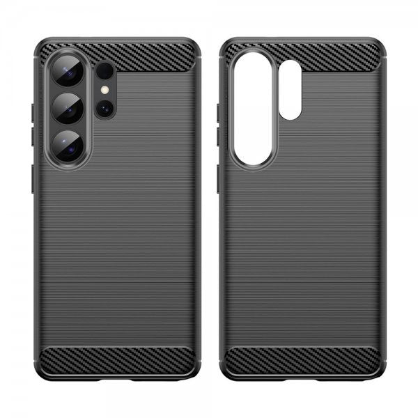 Samsung Galaxy S26 Ultra Kuoret Harjattu Hiilikuitukuvio Musta