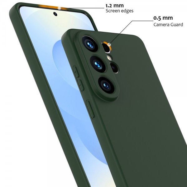 Samsung Galaxy S26 Ultra -kuori hihnalla Silikoni MagSafe Tummanvihreä