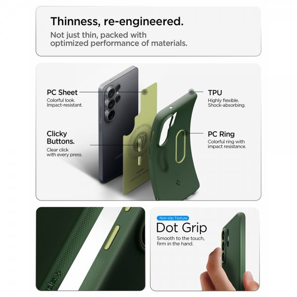 Spigen Samsung Galaxy S26 Ultra Nano Pop MagFit -kuori Avo Green
