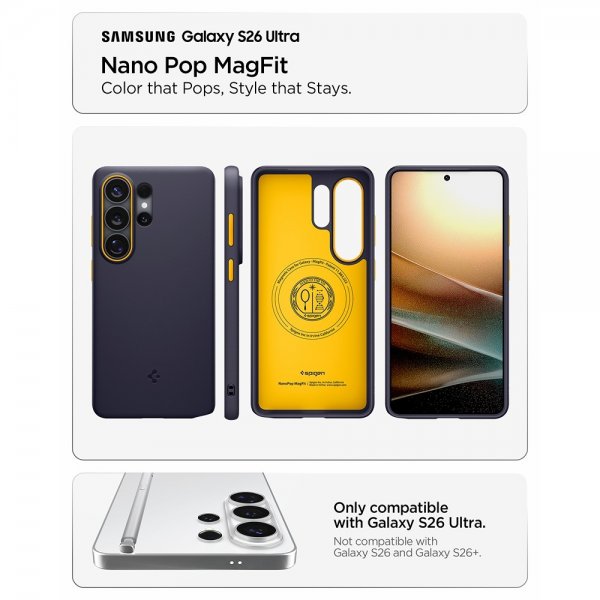 Spigen Samsung Galaxy S26 Ultra Nano Pop MagFit Blueberry Navy -suojakuori