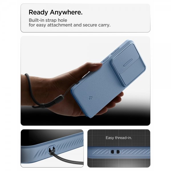 Spigen Samsung Galaxy S26 Ultra -suojakuori Optik Armor vaaleansininen