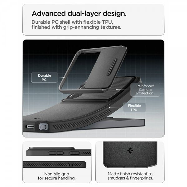 Spigen Samsung Galaxy S26 Ultra Optik Armor -suojakuori, musta