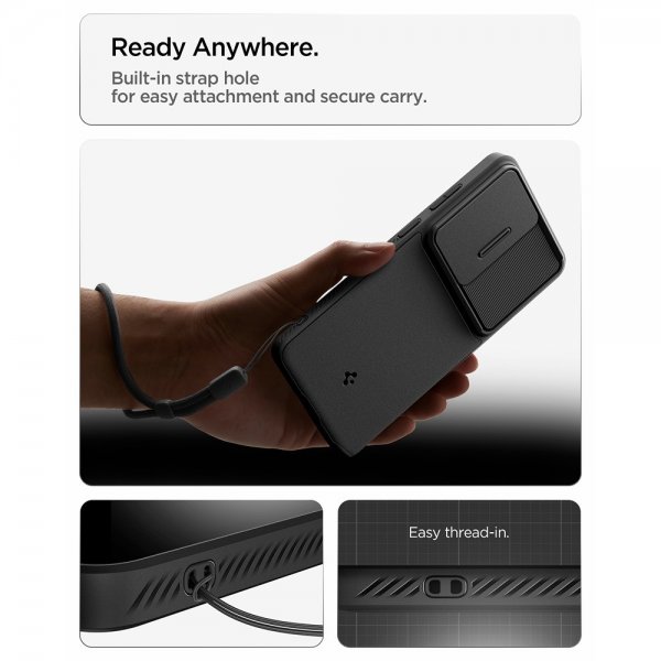 Spigen Samsung Galaxy S26 Ultra Optik Armor -suojakuori, musta