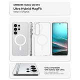 Spigen Samsung Galaxy S26 Ultra -suojakuori Ultra Hybrid MagFit Clear White