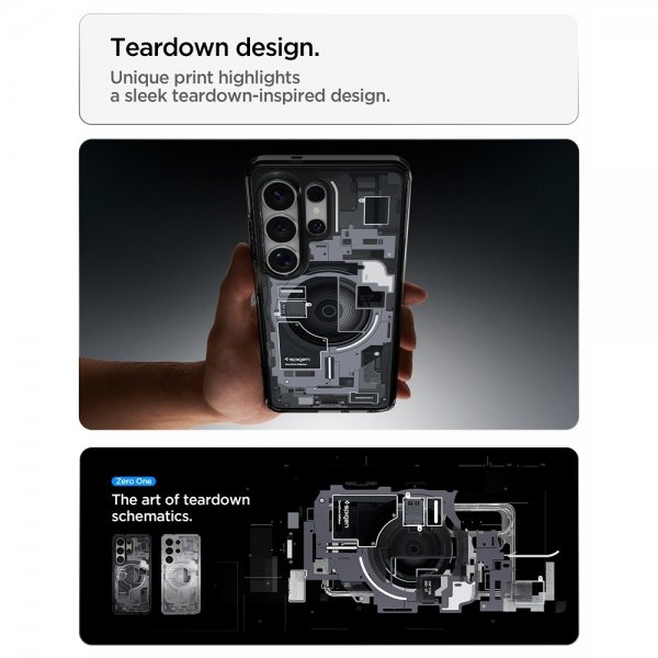 Spigen Samsung Galaxy S26 Ultra -suojakuori Ultra Hybrid MagFit Zero One Musta