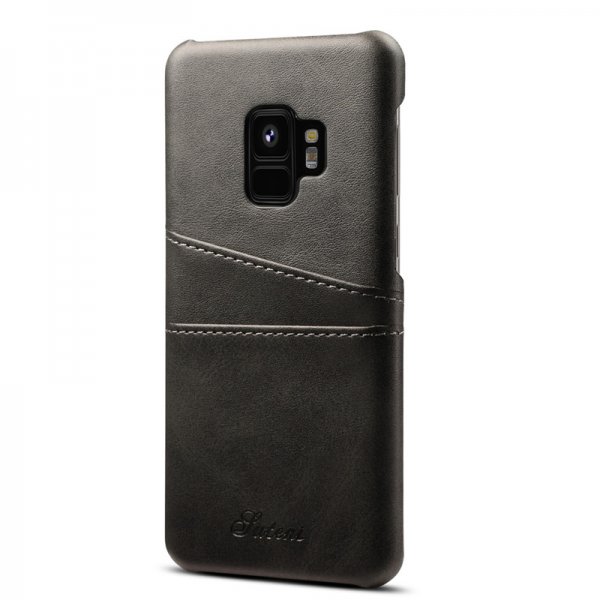 Samsung Galaxy S9 Kotelo, jossa kaksi korttipaikkaa, musta