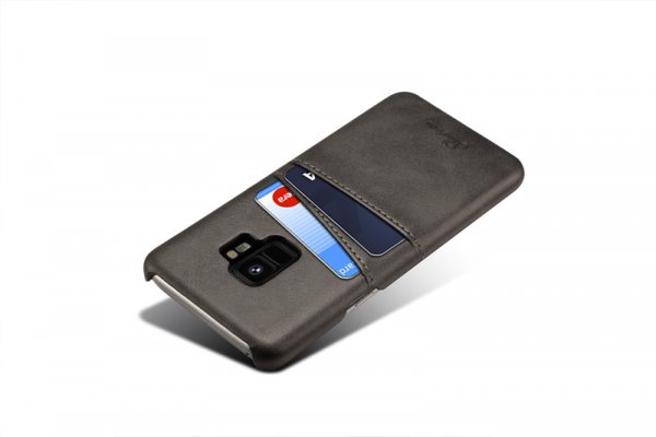 Samsung Galaxy S9 Kotelo, jossa kaksi korttipaikkaa, musta