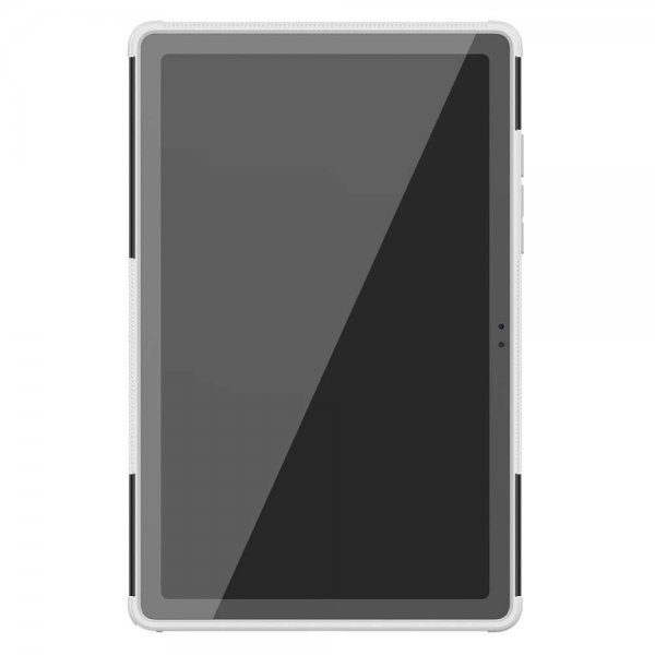 Samsung Galaxy Tab A7 Suojakotelo Rengaskuvio Jalustatoiminnolla Valkoinen