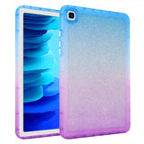 Samsung Galaxy Tab A7 Suojakuori Glitter Liukuvärjätty Sininen Violetti