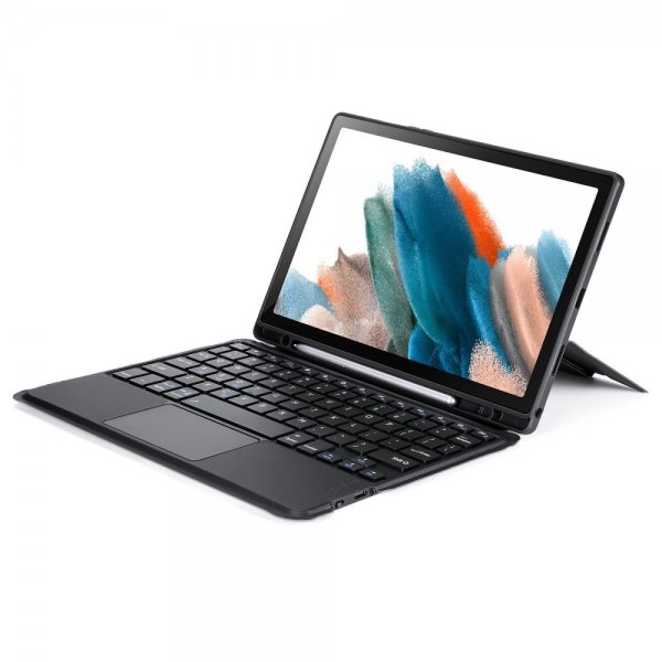 Dux Ducis Samsung Galaxy Tab A8 -kotelo irrotettavalla näppäimistöllä, musta