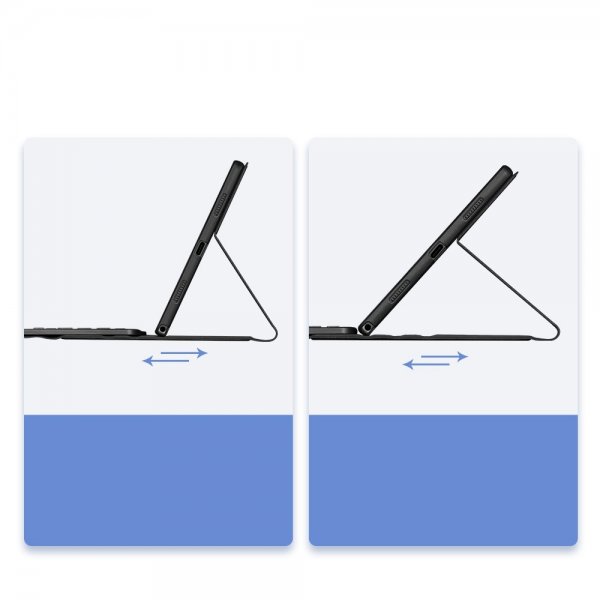 Dux Ducis Samsung Galaxy Tab A8 -kotelo näppäimistöllä, musta
