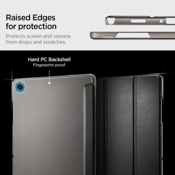 Spigen Samsung Galaxy Tab A9 Plus/Tab A11 Plus suojakotelo Smart Fold, musta